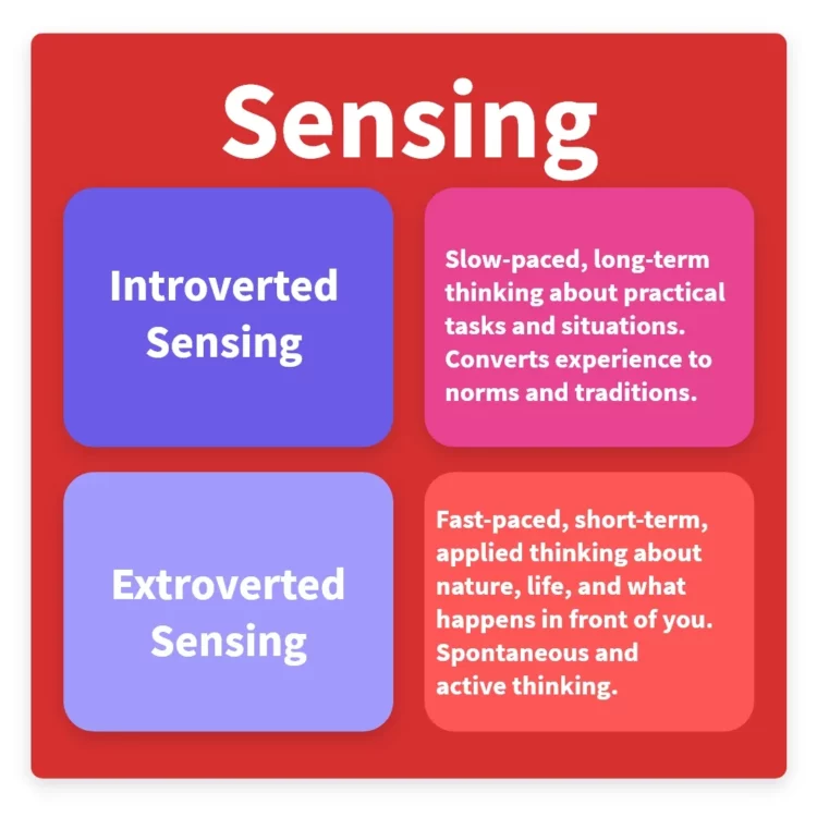 Introverted and extroverted Sensing are cognitive functions, both very similar. This is how you tell them apart.